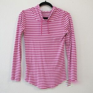 T-shirt Hoodie Pink White Stripes